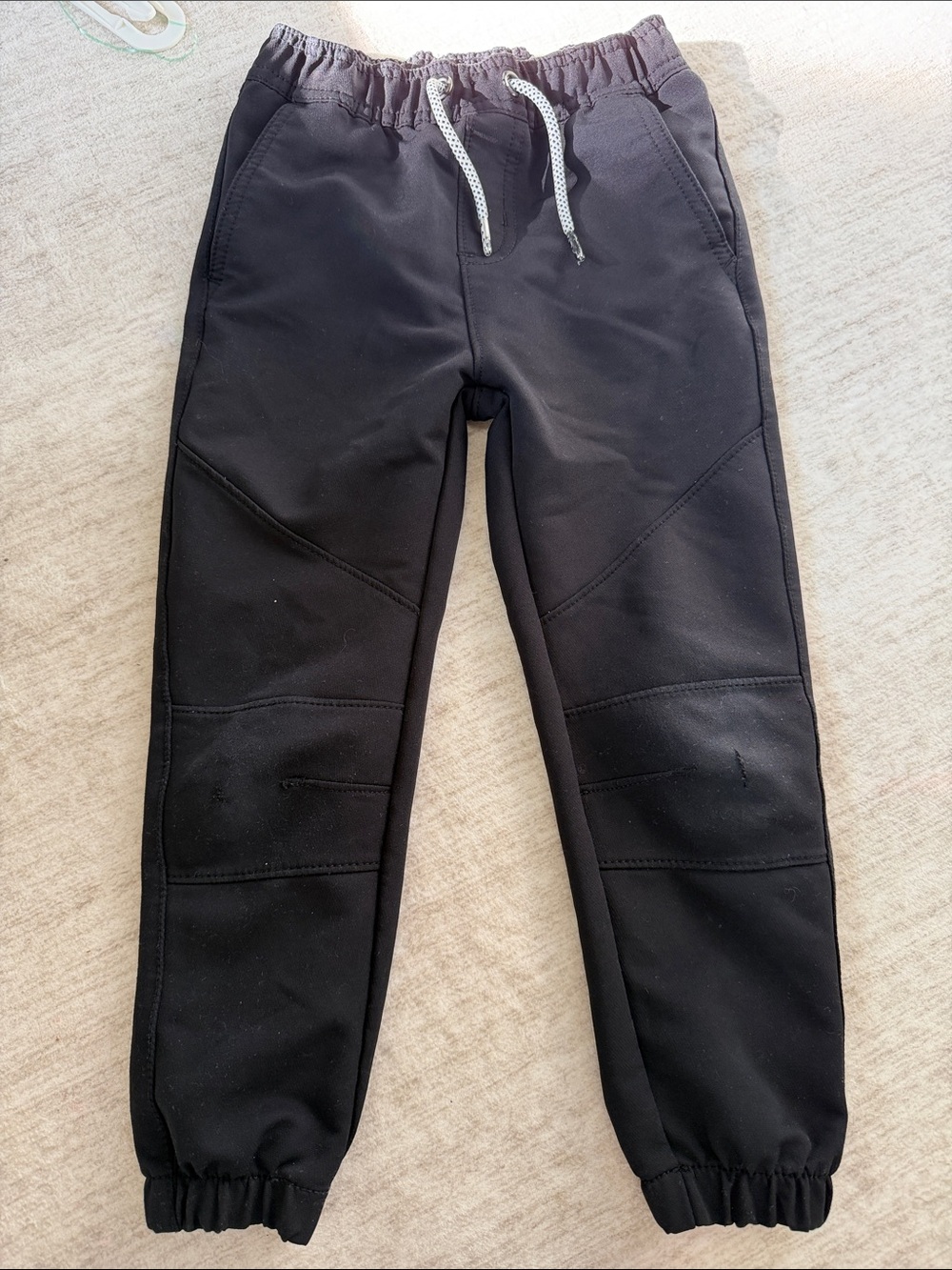 Kids Black Jogger Sweatpants with Elastic Waist